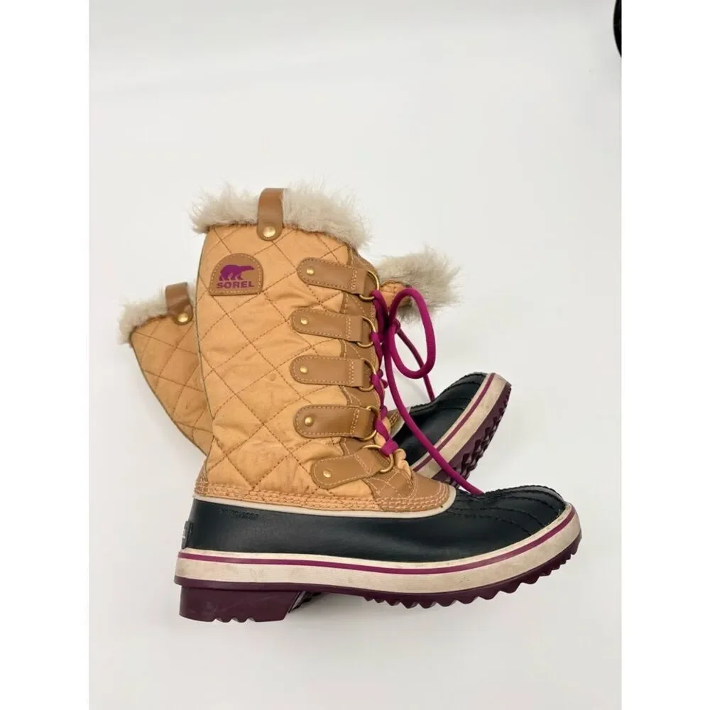 Sorel Women's Tofino II waterproof winter boots in a Curry/Black